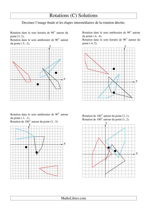 Rotation de figures à 4 sommets -- 2 étapes (C) page 2