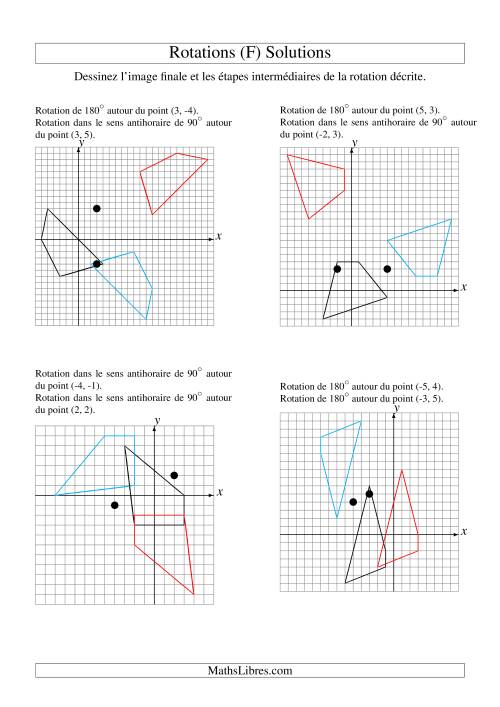 Rotation de figures à 4 sommets -- 2 étapes (F) page 2
