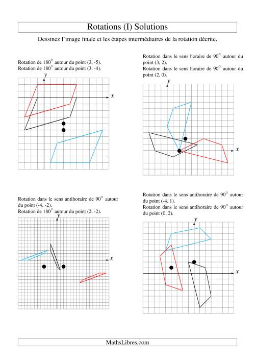 Rotation de figures à 4 sommets -- 2 étapes (I) page 2