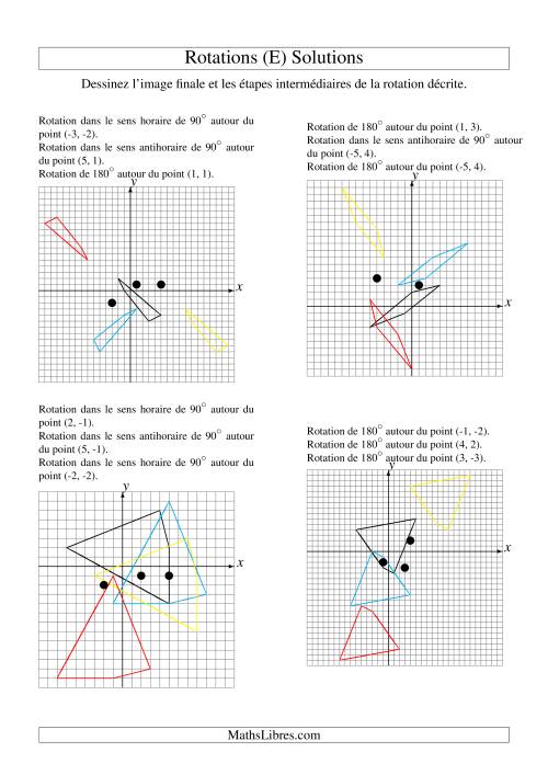 Rotation de figures à 4 sommets -- 3 étapes (E) page 2