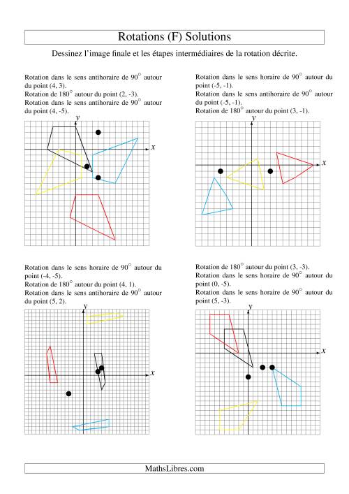Rotation de figures à 4 sommets -- 3 étapes (F) page 2
