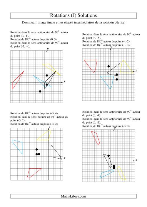 Rotation de figures à 4 sommets -- 3 étapes (J) page 2
