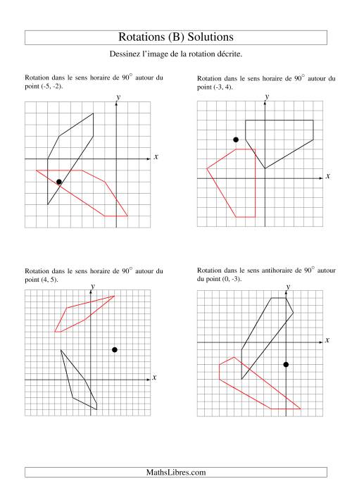 Rotation de figures à 5 sommets (B) page 2