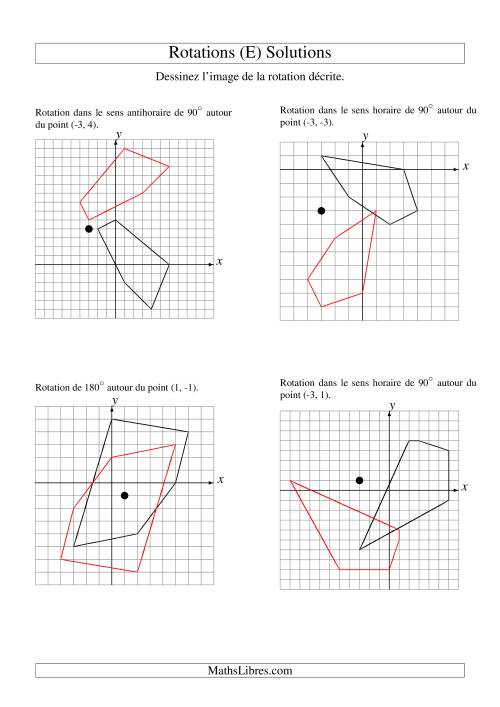 Rotation de figures à 5 sommets (E) page 2