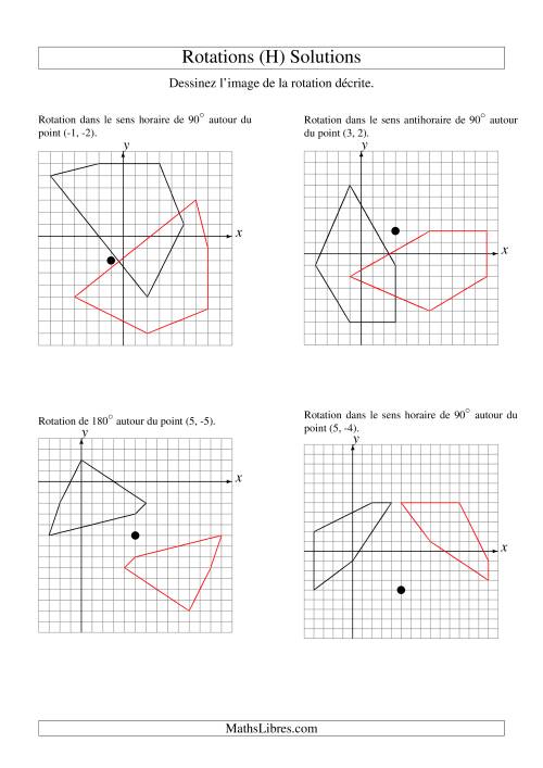 Rotation de figures à 5 sommets (H) page 2