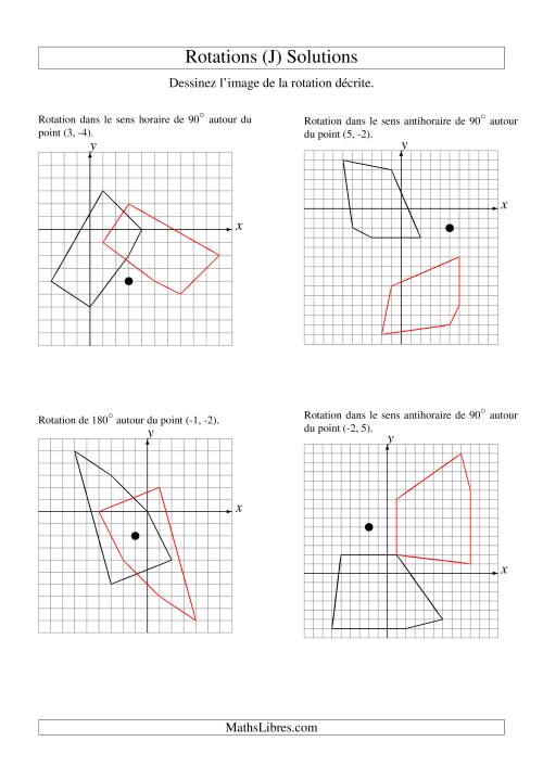 Rotation de figures à 5 sommets (J) page 2
