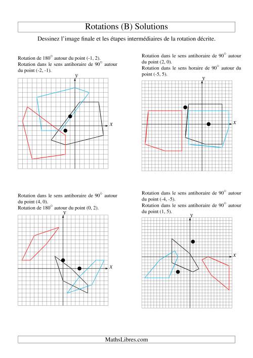 Rotation de figures à 5 sommets -- 2 étapes (B) page 2