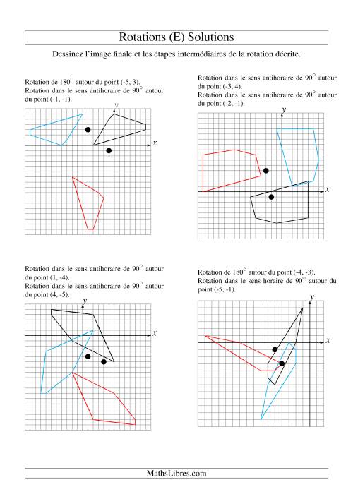 Rotation de figures à 5 sommets -- 2 étapes (E) page 2