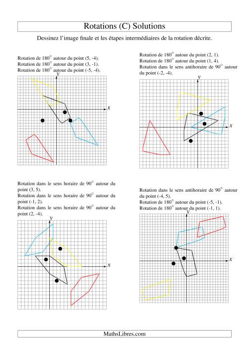Rotation de figures à 5 sommets -- 3 étapes (C) page 2