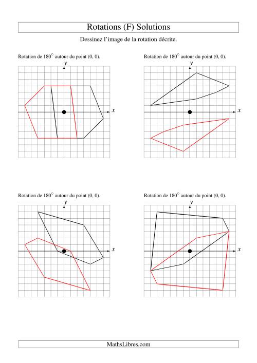 Rotation de figures à 5 sommets autour de l'origine (F) page 2
