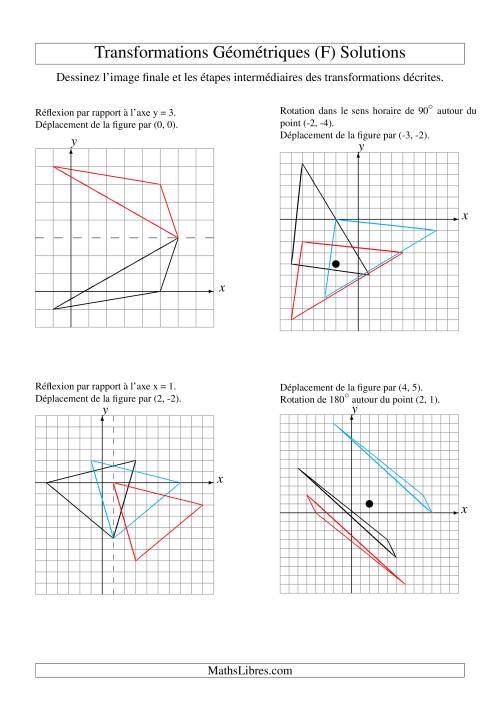 Transformation variées (sans homothétie) -- Figures à 3 sommets -- 2 étapes (F) page 2
