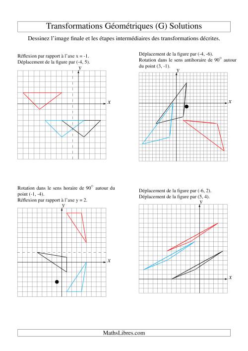 Transformation variées (sans homothétie) -- Figures à 3 sommets -- 2 étapes (G) page 2