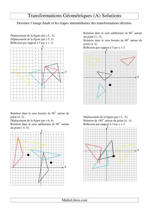 Transformation variées (sans homothétie) -- Figures à 3 sommets -- 3 étapes (A) page 2