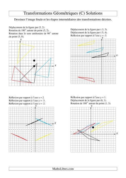 Transformation variées (sans homothétie) -- Figures à 3 sommets -- 3 étapes (C) page 2