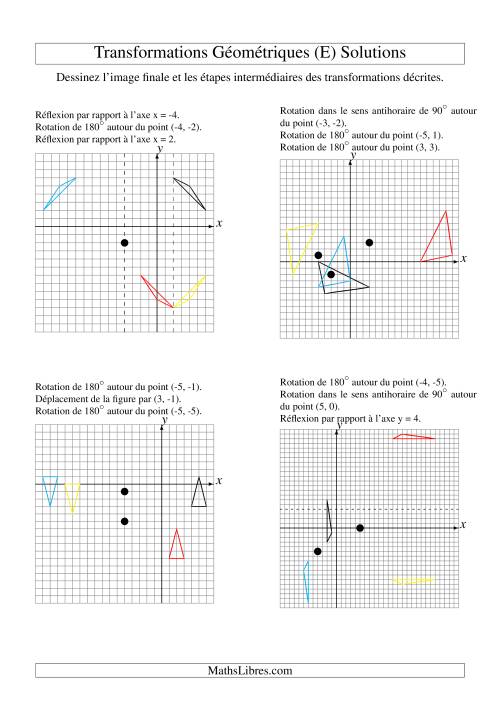 Transformation variées (sans homothétie) -- Figures à 3 sommets -- 3 étapes (E) page 2