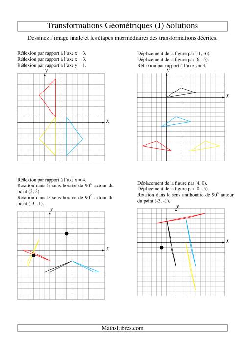 Transformation variées (sans homothétie) -- Figures à 3 sommets -- 3 étapes (J) page 2