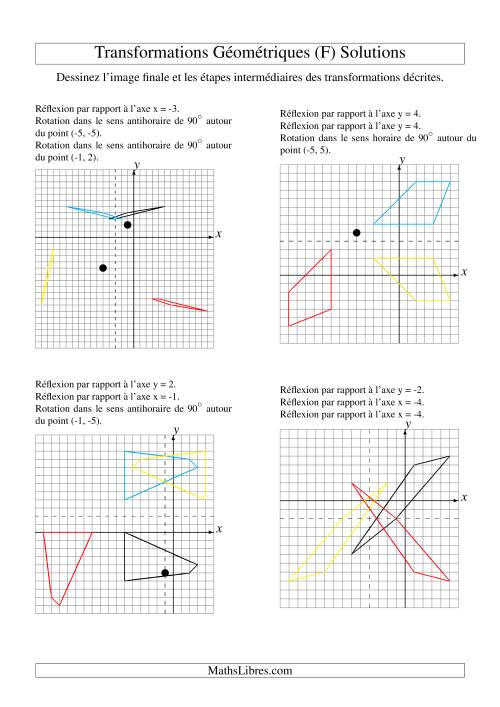 Transformation variées (sans homothétie) -- Figures à 4 sommets -- 3 étapes (F) page 2