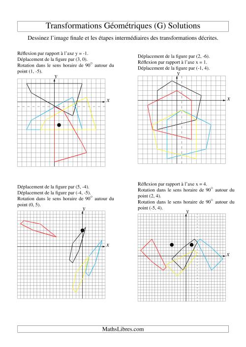 Transformation variées (sans homothétie) -- Figures à 5 sommets -- 3 étapes (G) page 2