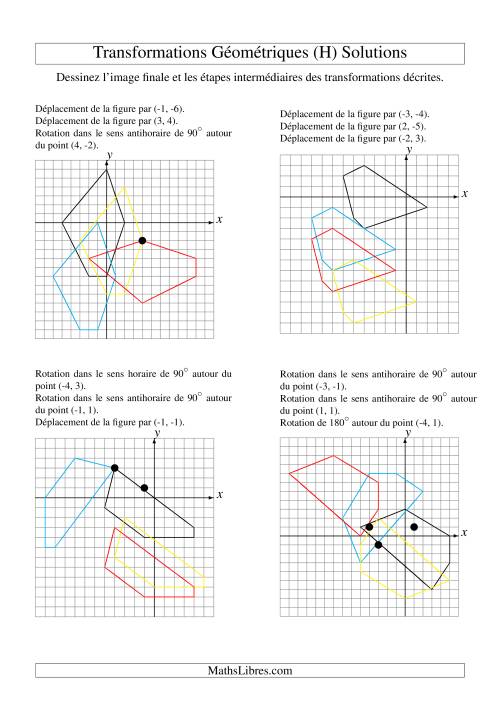 Transformation variées (sans homothétie) -- Figures à 5 sommets -- 3 étapes (H) page 2