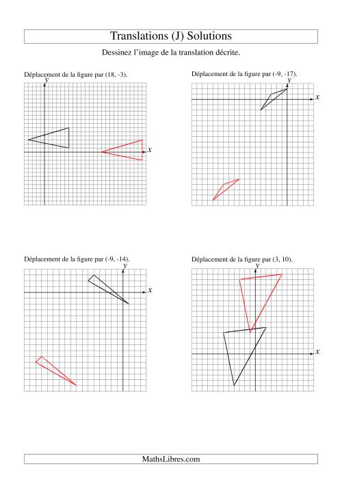 Translation de figures à 3 sommets -- Max 25 unités (J) page 2