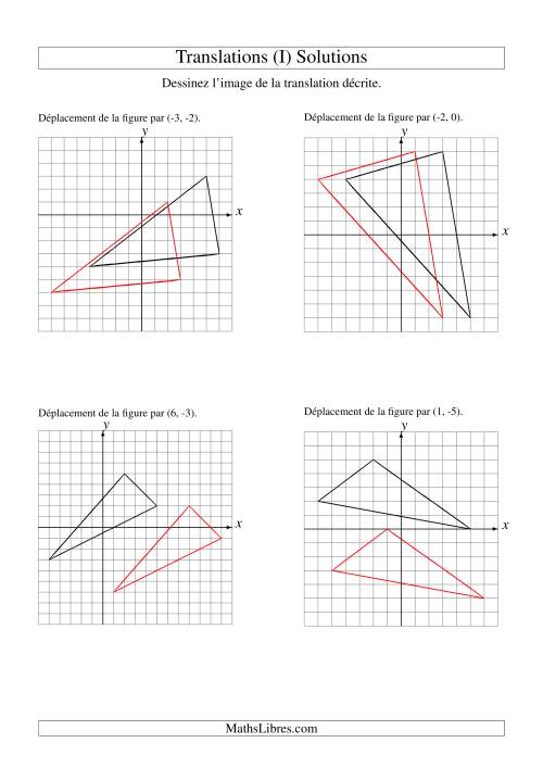Translation de figures à 3 sommets -- Max 6 unités (I) page 2