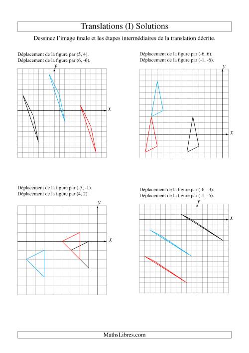Translation de figures à 3 sommets -- Max 6 unités -- 2 étapes (I) page 2