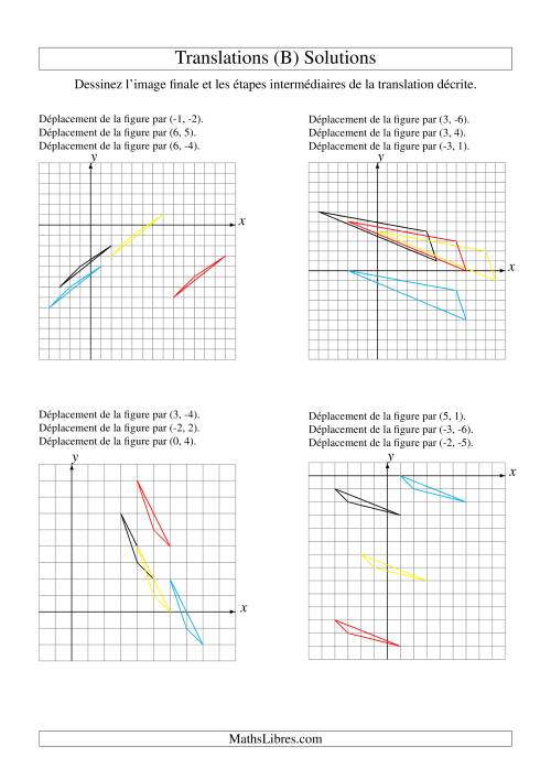 Translation de figures à 3 sommets -- Max 6 unités -- 3 étapes (B) page 2
