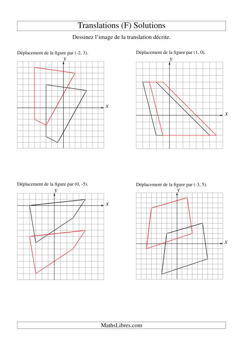 Translation de figures à 4 sommets -- Max 6 unités (F) page 2