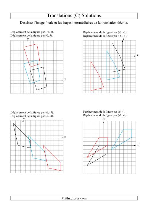 Translation de figures à 4 sommets -- Max 6 unités -- 2 étapes (C) page 2