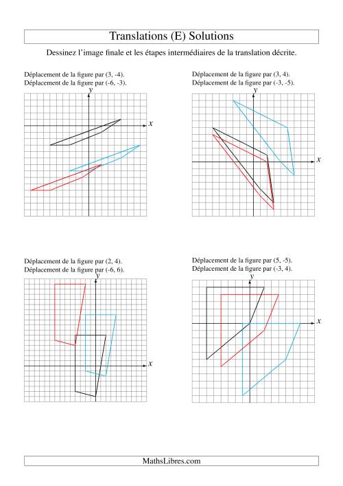 Translation de figures à 4 sommets -- Max 6 unités -- 2 étapes (E) page 2