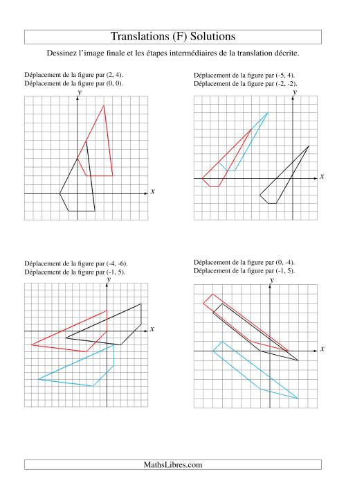 Translation de figures à 4 sommets -- Max 6 unités -- 2 étapes (F) page 2