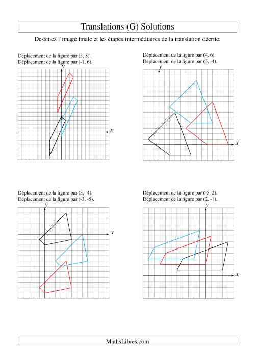 Translation de figures à 4 sommets -- Max 6 unités -- 2 étapes (G) page 2