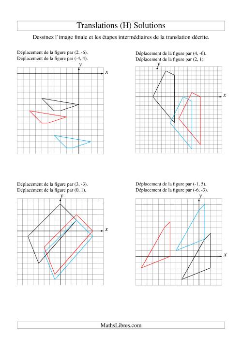 Translation de figures à 4 sommets -- Max 6 unités -- 2 étapes (H) page 2