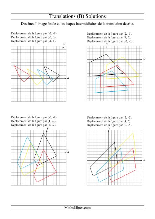 Translation de figures à 4 sommets -- Max 6 unités -- 3 étapes (B) page 2