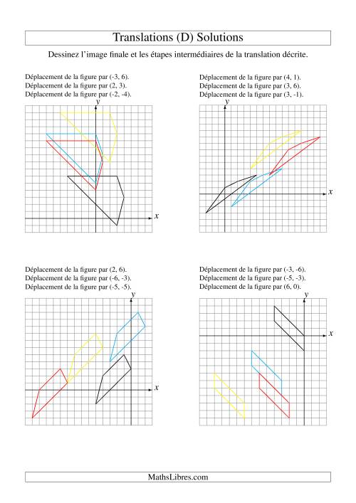 Translation de figures à 4 sommets -- Max 6 unités -- 3 étapes (D) page 2