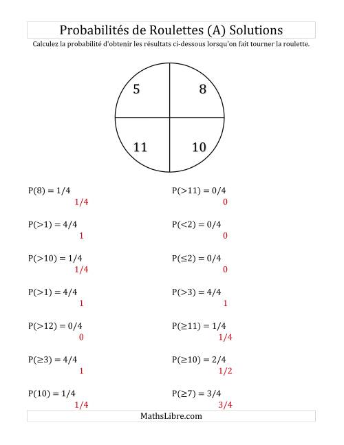 Probabilité -- Roulette à 4 sections (A) page 2
