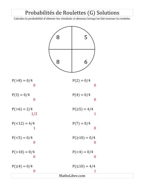 Probabilité -- Roulette à 4 sections (G) page 2