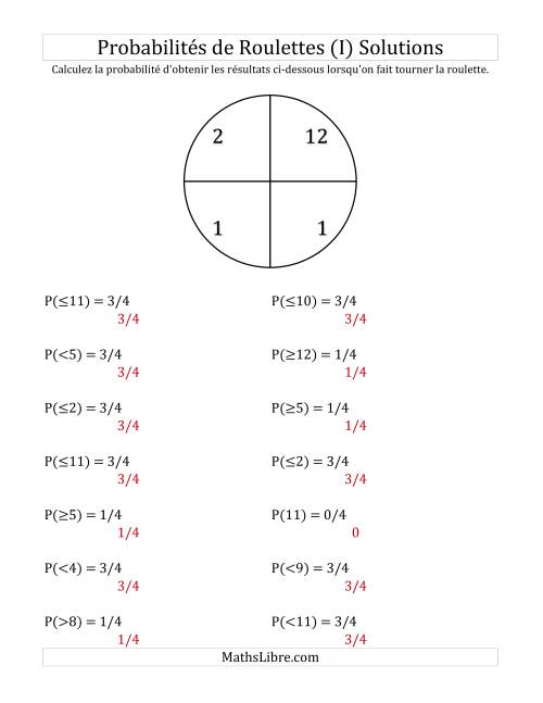 Probabilité -- Roulette à 4 sections (I) page 2