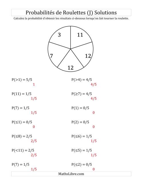 Probabilité -- Roulette à 5 sections (J) page 2