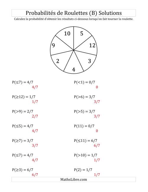 Probabilité -- Roulette à 7 sections (B) page 2