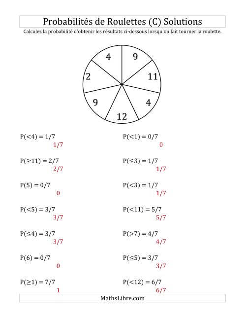 Probabilité -- Roulette à 7 sections (C) page 2