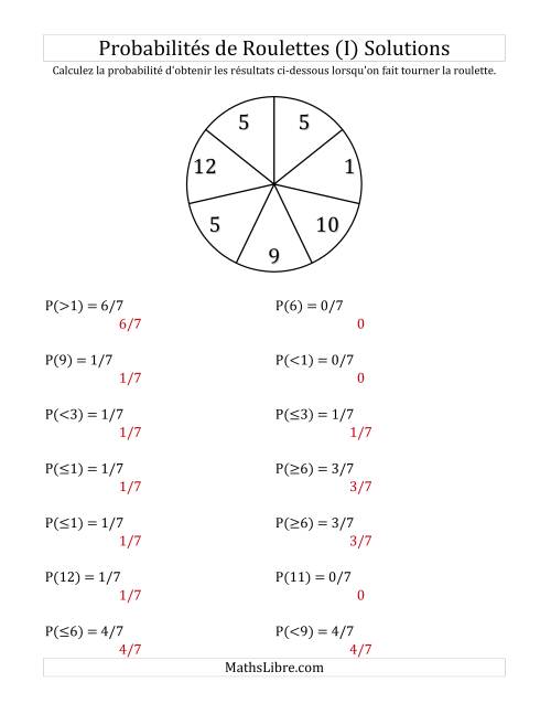 Probabilité -- Roulette à 7 sections (I) page 2