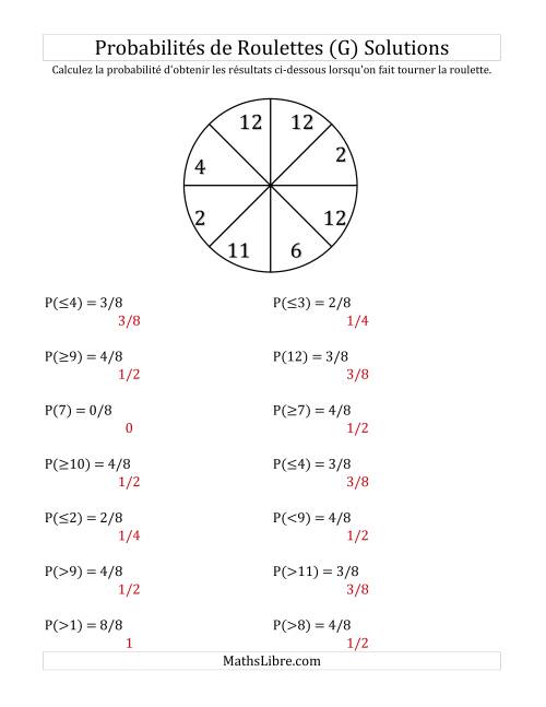 Probabilité -- Roulette à 8 sections (G) page 2