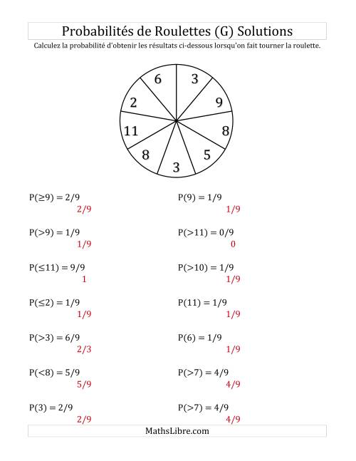 Probabilité -- Roulette à 9 sections (G) page 2