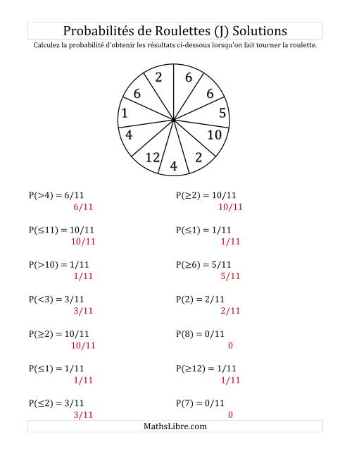 Probabilité -- Roulette à 11 sections (J) page 2