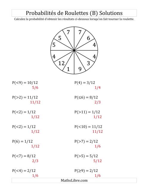 Probabilité -- Roulette à 12 sections (B) page 2