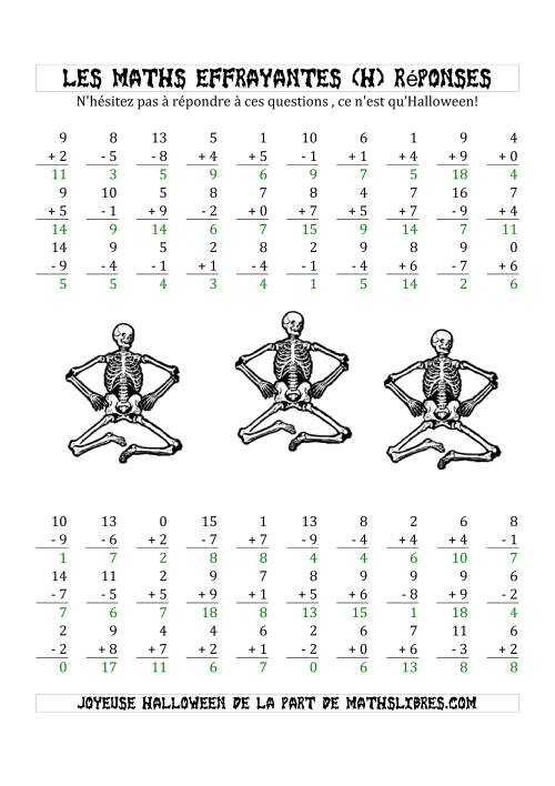 Les Maths Effrayantes (Opérations avec Un ou Deux Chiffres) (H) page 2