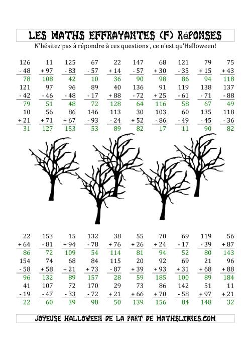 Les Maths Effrayantes (Opérations avec Deux ou Trois Chiffres) (F) page 2