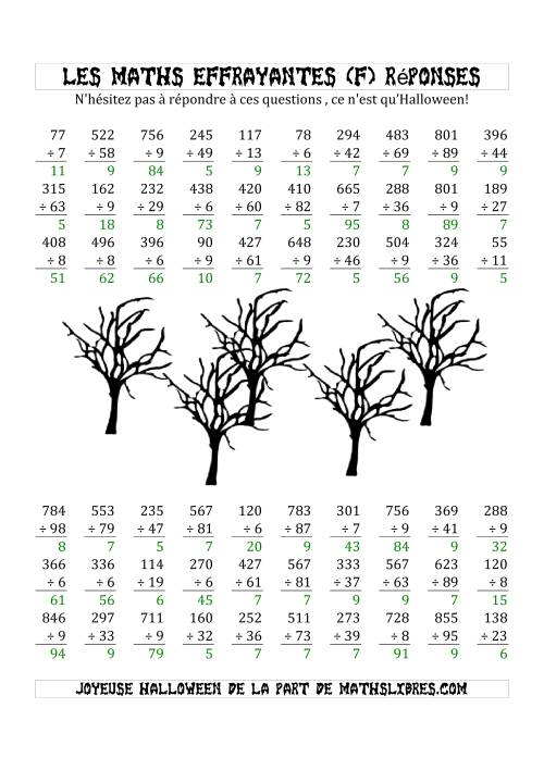 Les Maths Effrayantes (Division à Un, Deux ou Trois Chiffres) (F) page 2