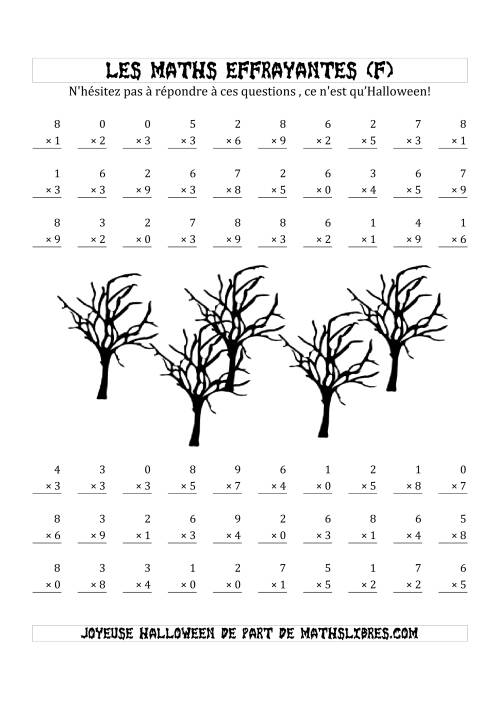 Les Maths Effrayantes (Multiplication à Un Chiffre) (F)